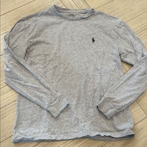 Polo by Ralph Lauren Heather Gray Long Sleeve Tee